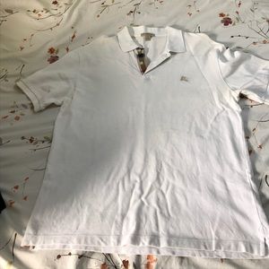 BURBERRY men’s white polo
